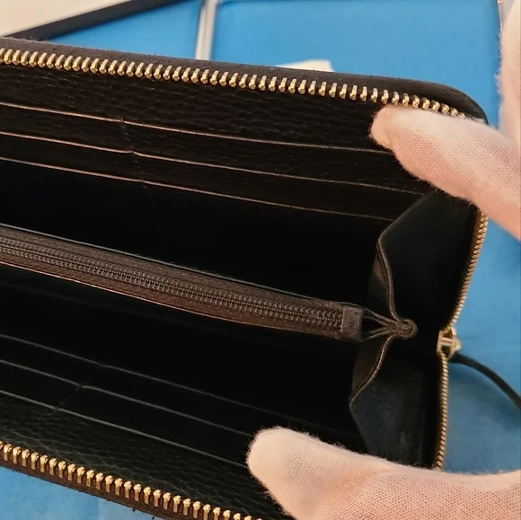 Gucci Betty Black Leather Long Wallet - Picture 7 of 13